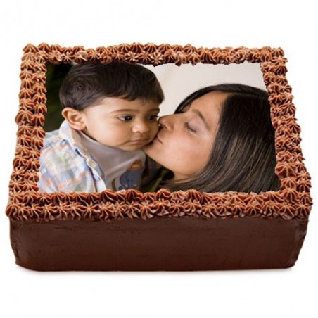 Chocolate Photo Cake for Mom-1kg