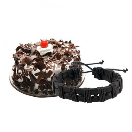 Yummy Blackforest Cake with Friendship Band