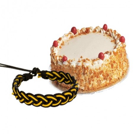 Butter Scotch Cake with Friendship Band