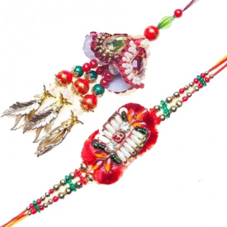 Colorfull Beads Bhaiya Bhabhi Rakhi