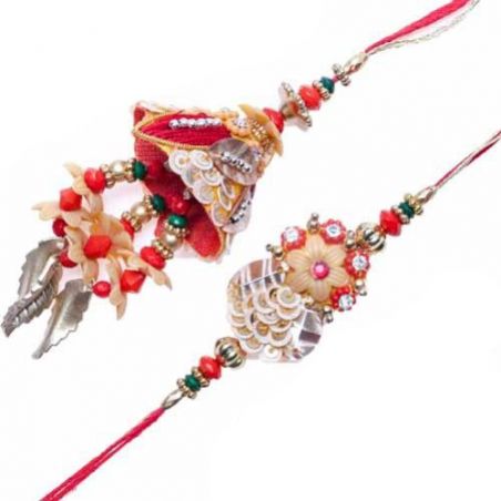 Diamond, Beads Bhaiya Bhabhi Rakhi