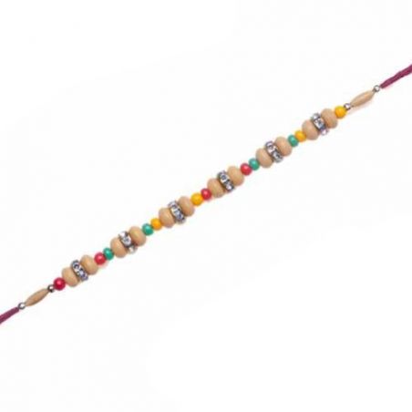 Beads Diamond Thread Bracelet Rakhi