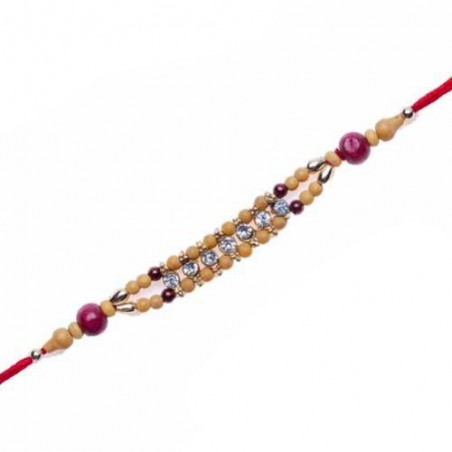 American Diamond Beads Bracelet Rakhi