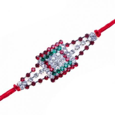 Multi Beads, Diamond Thread Rakhi