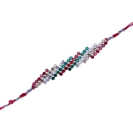 Red Diamond Bracelate Rakhi