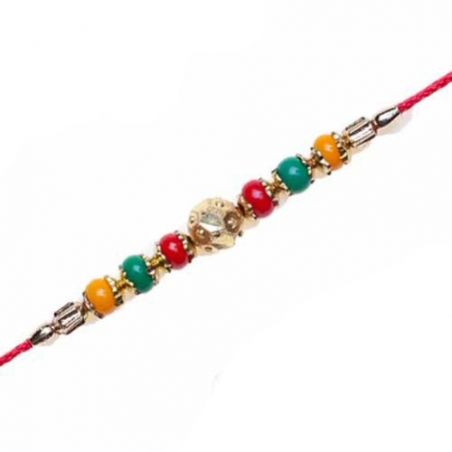 Colourfull Pearls Jewelled Rakhi