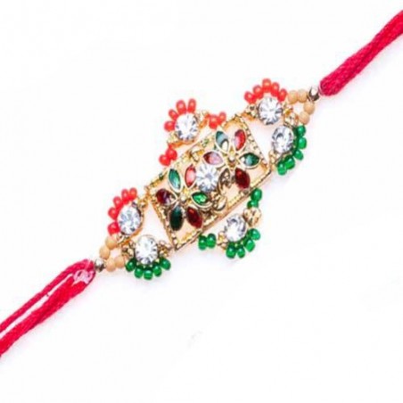 American Diamond Pearl Rakhi