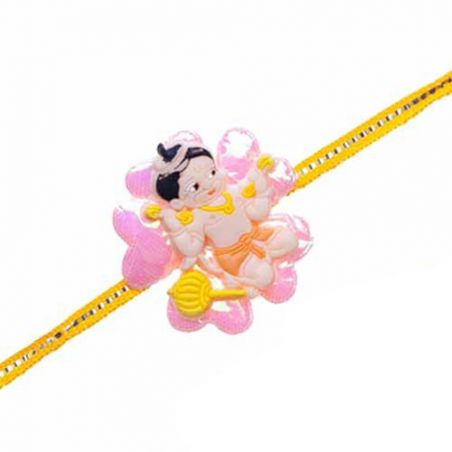 Bal Hanuman Pink Flower Rakhi