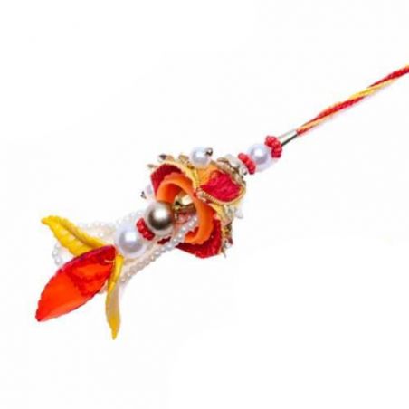 Glass Cut Leaf Design Lumba Rakhi