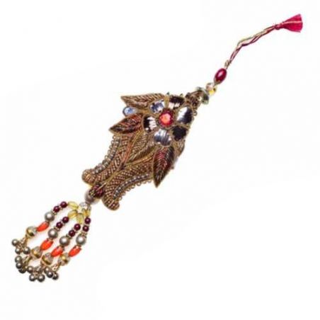 Metallic Paisley Design Lumba Rakhi