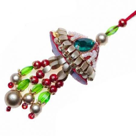 Multicolor Stone Golden Ball Rakhi