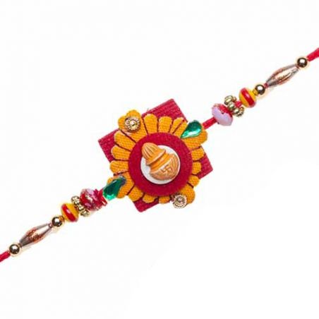 Kalash, Multicolour Beads Mauli Rakhi