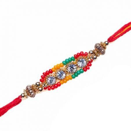 Diamond beads Pearl rakhi