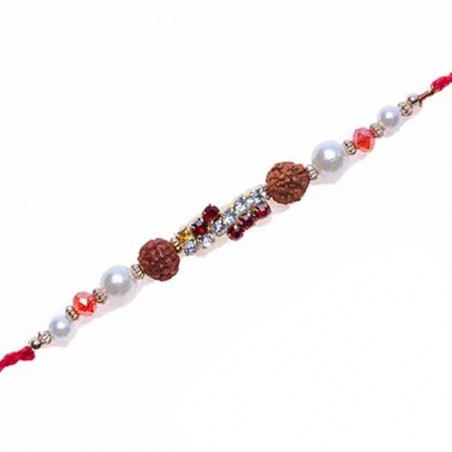 American Diamond Rudraksh Rakhi