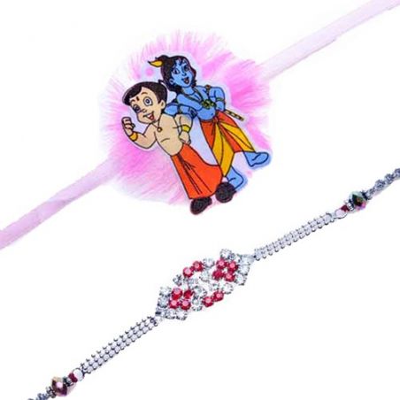 Krishna Chotabheem american Diamond rakhi