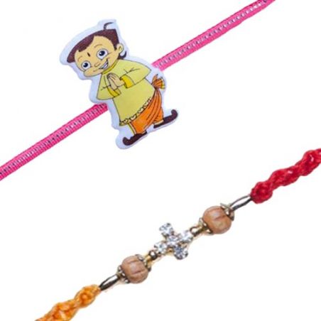 Exclusive ChhotaBheem Kids Rakhi Wooden Stone Beads Rakhi