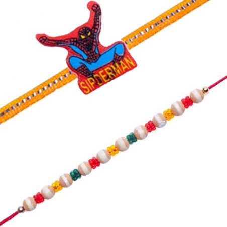 Spiderman Orange Thread Kids Rakhi