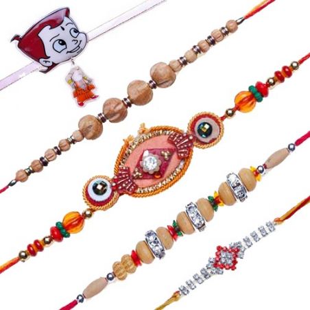 Chhota Bheem Keychain Ring Kids,Crystal American Diamond Rakhi Colourfull Beads Mauli Rakhi Auspicious Sandlewood Rakhi Set