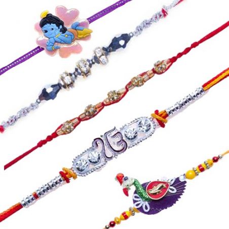 Set Of 5 Rakhi