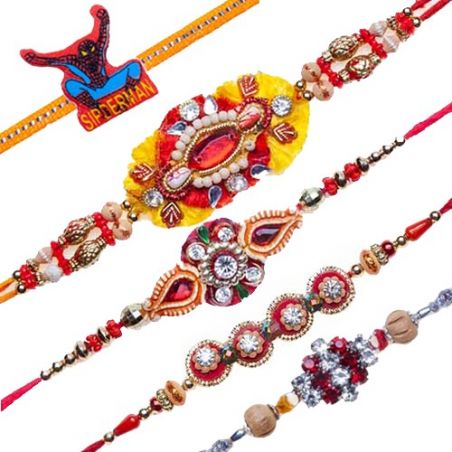 Set Of 5 Rakhi