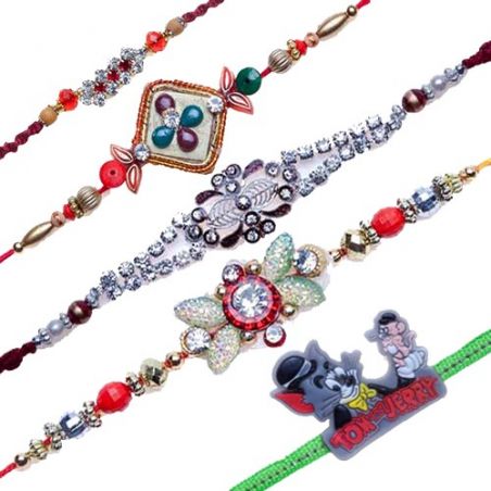 Set Of 5 Rakhi