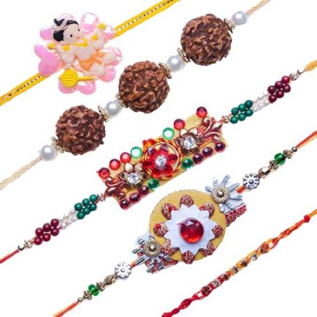 Set Of 5 Rakhi