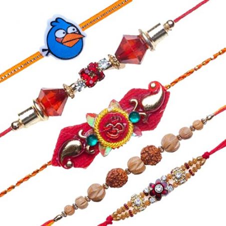 Set Of 5 Rakhi