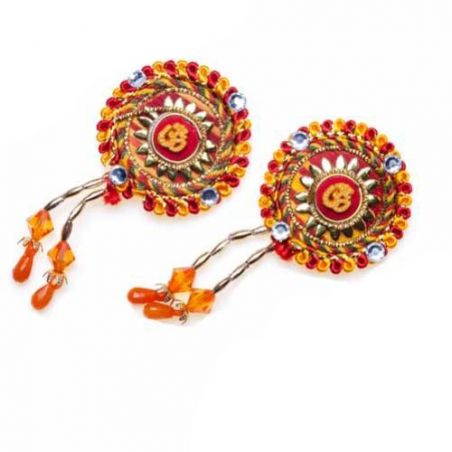 Om With Golden Beads Shagun Rakhi