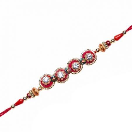 Ruby American Diamond Rakhi