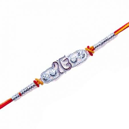 Ek Omkar Silver Jewelled Rakhi