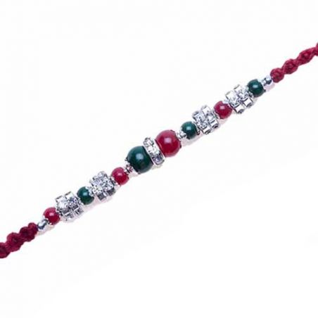 Silver Crystal Jewelled Rakhi