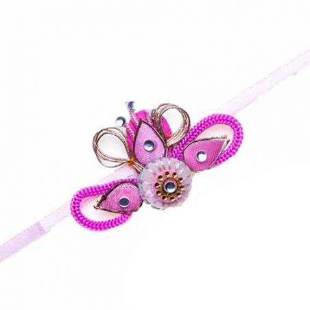 Flower Shape Thread Rakhi