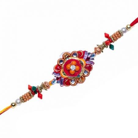 WOODEN BEADS, PEARL KUNDAN RAKHI