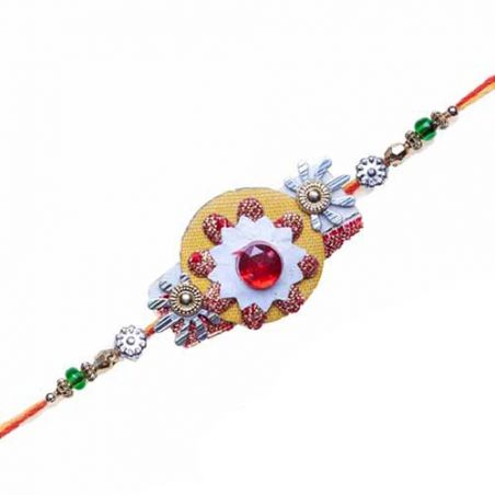 Red Stone Zardoshi Rakhi