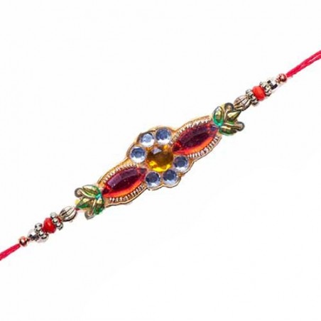 American Diamond Rings Beads And Pearls Beads Rakhi