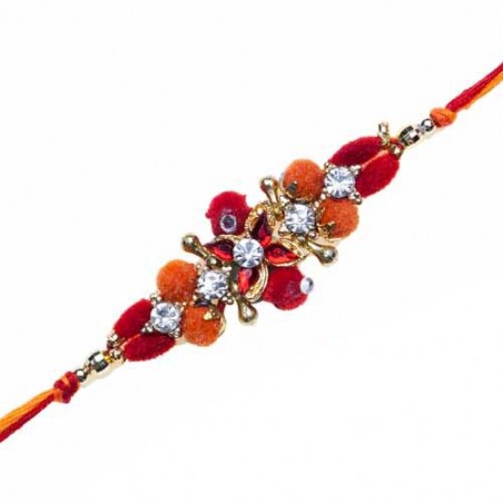 American Diamond Valvet Design Rakhi