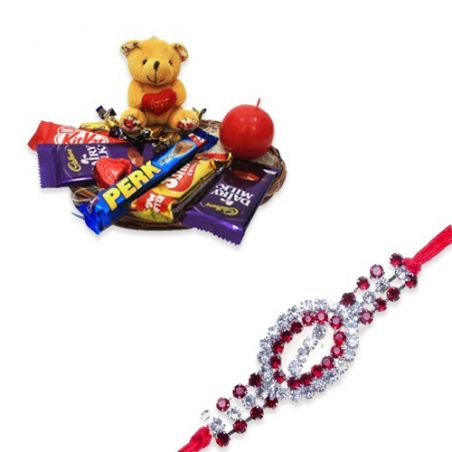 Red Diamond, Ad Diamond Rakhi  With Chocolate World