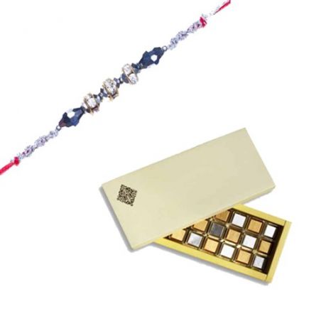 Diamond Ball rakhi With Classic Chocolate Pack 24 Pcs