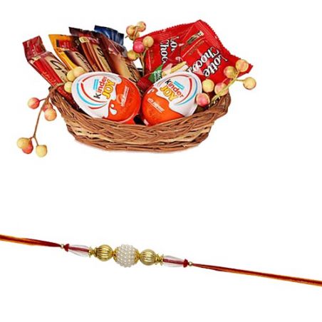 Rakhi With Chocolate basket