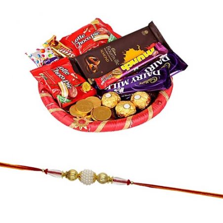 Rakhi With Chocolate Hamper