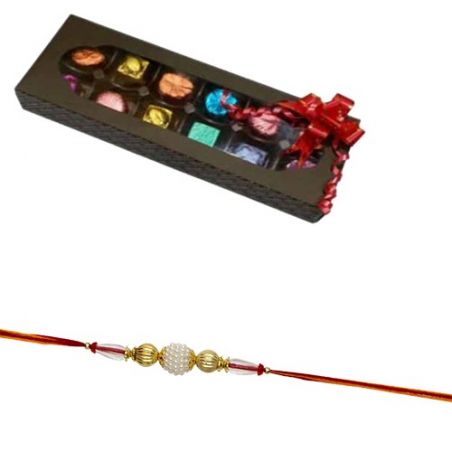 Rakhi With Handcrafted Chocolates