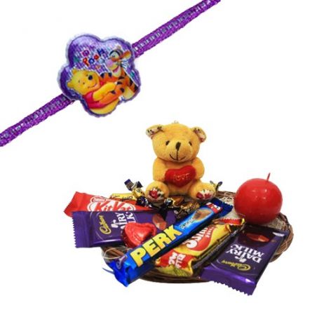 Pooh And Tiger Kids Rakhi With Chocolate World