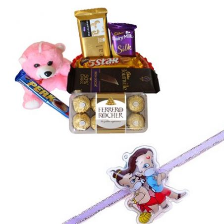 Kids Rakhi With Chocolate Hamper