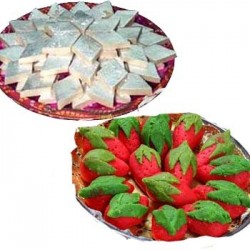 Kaju Burfee and Badam Strawberry (Shyam Swaad)         