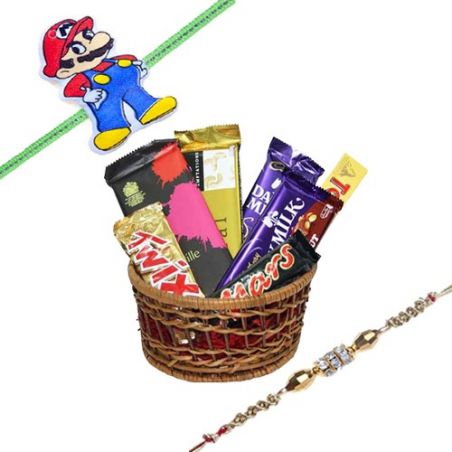 Set Of 2 rakhi With Chocolates