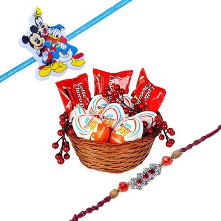 Rakhi With Kinder Joy Treats