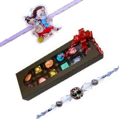 Rakhi With Handcrafted Chocolates