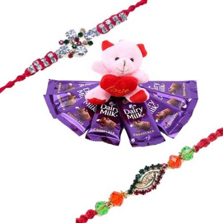 Kids Rakhi With Teddy Chocolates