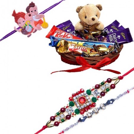 Kids Rakhi With Teddy Chocolate Hamper