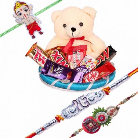 Kids Rakhi With Teddy Chocolate Gift Hamper